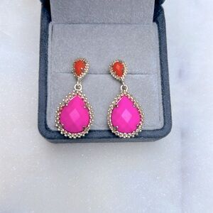 Kendra Scott Orange and Pink Earrings